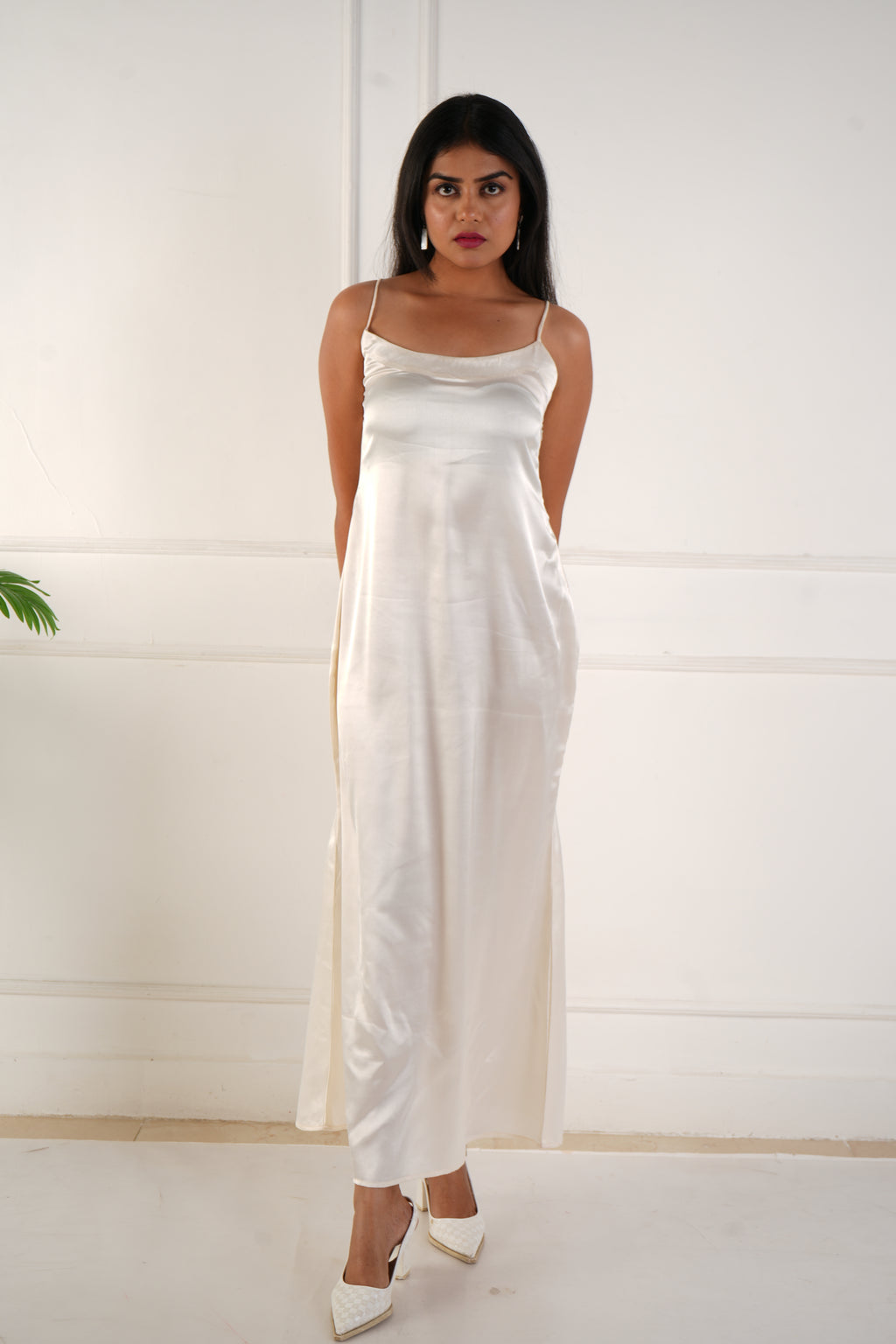 Elara satin dress - Ivory