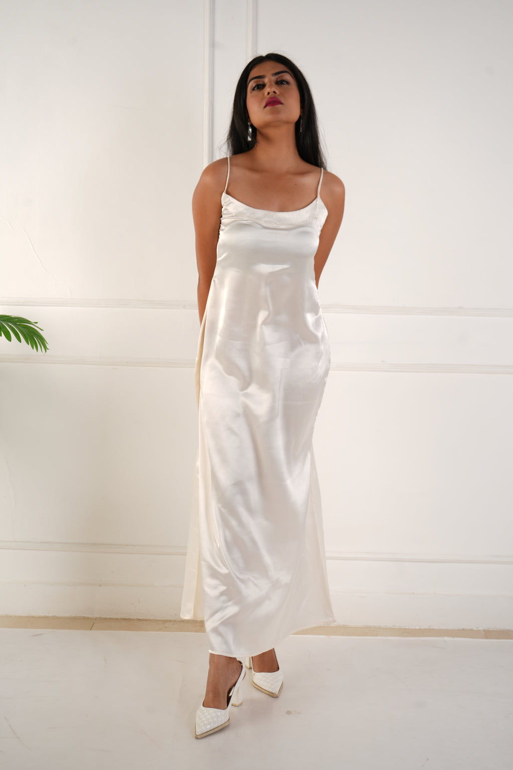 Elara satin dress - Ivory