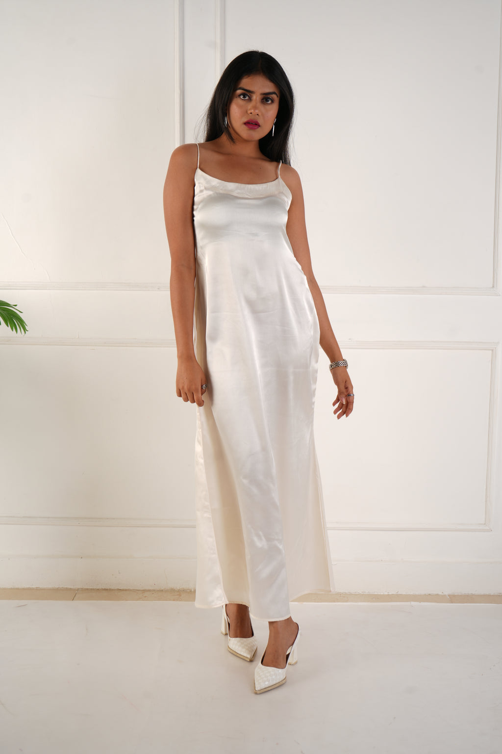 Elara satin dress - Ivory