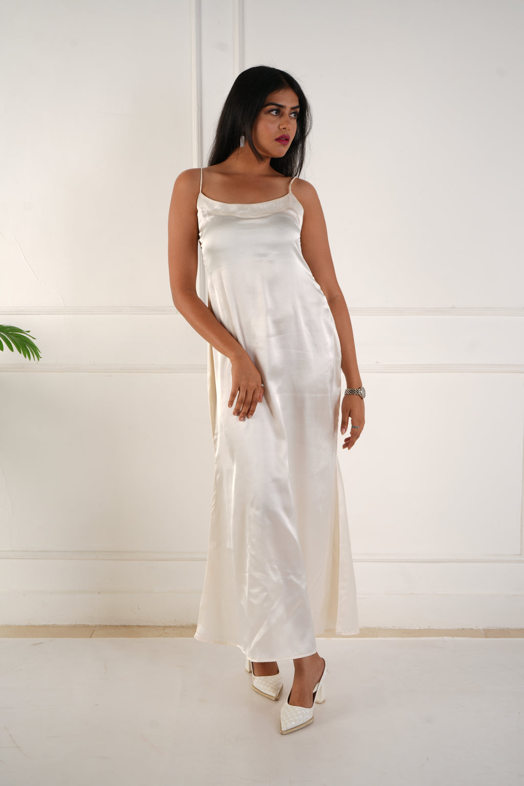 Elara satin dress - Ivory
