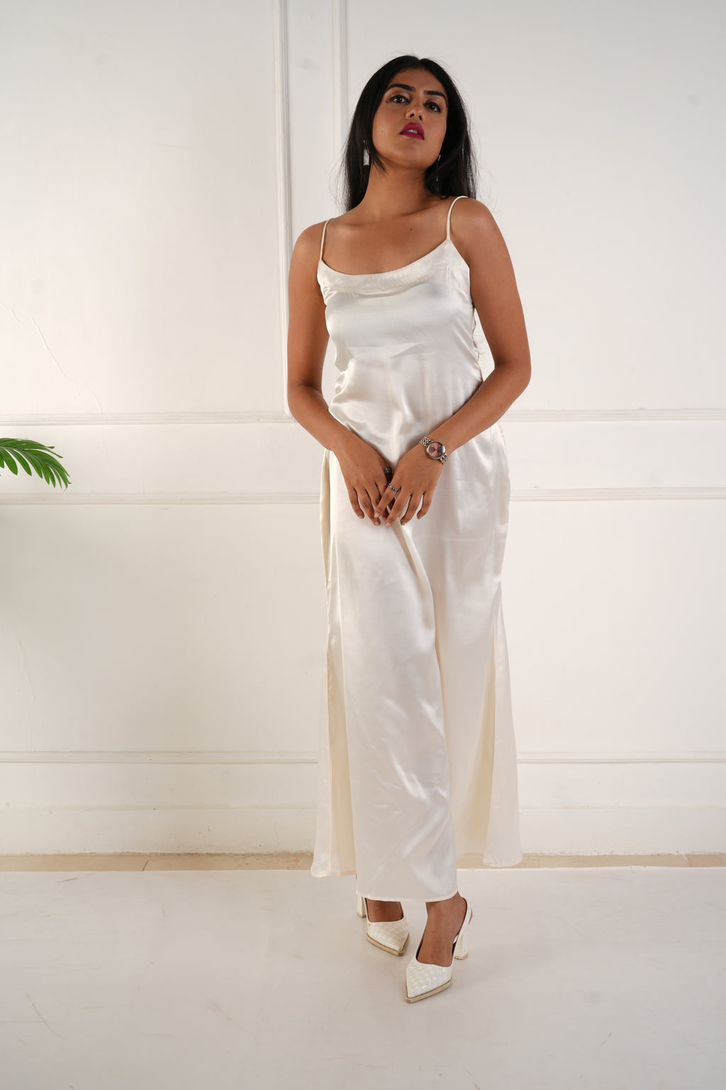 Elara satin dress - Ivory